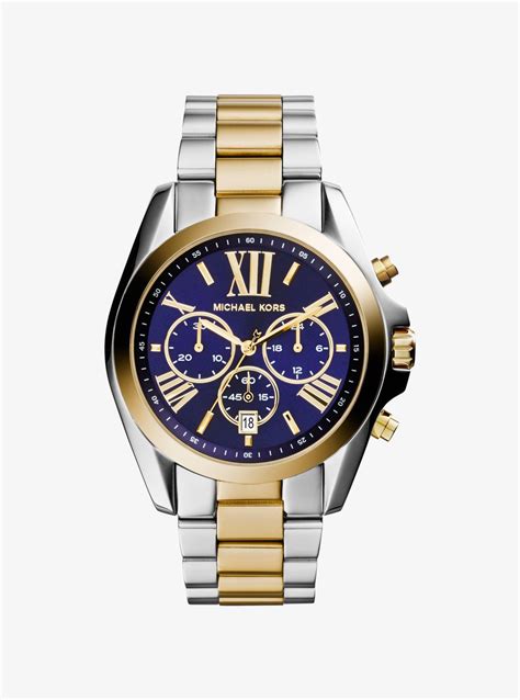 michael kors two-tone bradshaw watch|michael kors bradshaw chronograph watch.